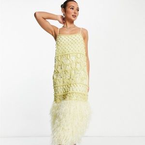ASOS Beaded Feather dress